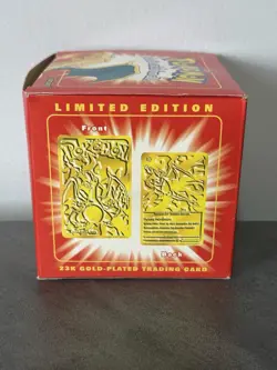 Nintendo Pokemon 23K Gold-Plated Trading Card Set Burger King 1999 Pikachu - Image 3