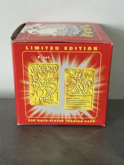 Nintendo Pokemon 23K Gold-Plated Trading Card Set Burger King 1999 Pikachu - Image 4