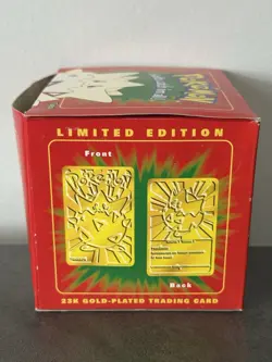 Nintendo Pokemon 23K Gold-Plated Trading Card Set Burger King 1999 Pikachu - Image 5