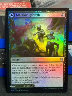 Foil Malakir Rebirth / Malakir Mire MTG Zendikar Rising ZNR Unplayed NM # 111 - Image 1