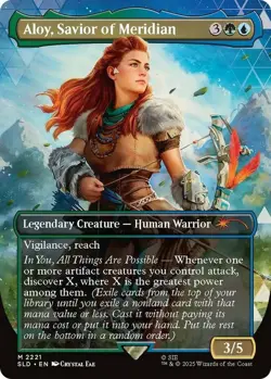 1x Aloy, Savior of Meridian ~~ Borderless NM-Mint, English Secret Lair MTG Magic - Image 1