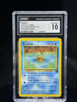 Psyduck #20 Black Star Pokemon League Promo 2000 CGC 10 💦 - Image 1