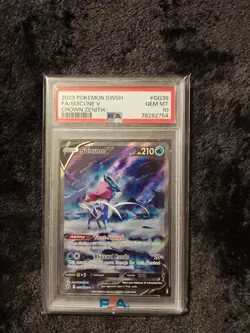 Pokemon Crown Zenith Suicune V Full Art PSA 10 Gem Mint - Image 1