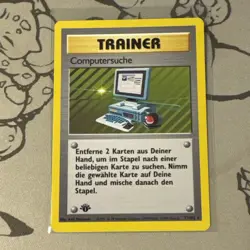 COMPUTERSUCHE UNPLAYED GERMAN POKEMON 1ST ED BASE SET RARE TRAINER 71/102 NM/M - Image 1