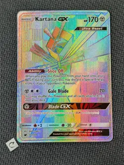 Kartana GX 117/111 - Crimson Invasion Rainbow Secret Rare Pokemon TCG NM - Image 1