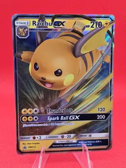 RAICHU GX SM213 SUN & MOON POKEMON PROMO (ULTRA RARE, NM) - Image 1
