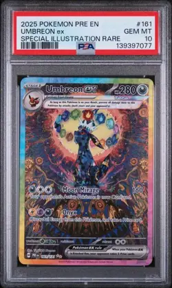 2025 Pokemon Umbreon ex Prismatic Evolutions SIR #161 PSA 10 - Image 1