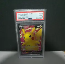 Pokemon 2020 Sword & Shield Vivid Voltage #170 Full Art Pikachu V PSA 9 - Image 1