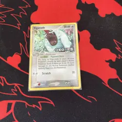 Pokemon TCG Vigoroth EX Deoxys 50/107 Reverse Holo Stamped 2005 MP - Image 1