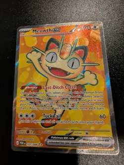 2026 POKEMON MEGA EVOLUTION PERFECT ORDER MEOWTH EX FULL ART# 107/088 - Image 2