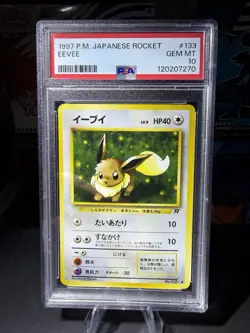 Pokemon Eevee Rocket #133 PSA 10 GEM MT 1997 Japanese - Image 1