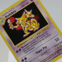 Pokemon TCG - Kadabra 32/102 Base Set Uncommon Shadowless WOTC 1999 - EXC/NM - Image 1