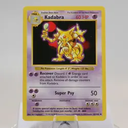 Pokemon TCG - Kadabra 32/102 Base Set Uncommon Shadowless WOTC 1999 - EXC/NM - Image 2