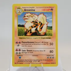 Pokemon TCG - Arcanine 23/102 Base Set Uncommon Shadowless WOTC 1999 - NM/EXC - Image 2