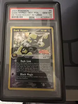 Pokemon Dark Hypno EX Team Rocket Returns Reverse Holo Rare #6 PSA 10 Gem Mint - Image 1