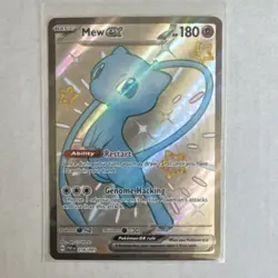 Pokemon Mew EX Shiny Ultra Rare SV: Paldean Fates Holo 216/091 - Image 1