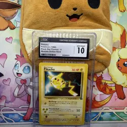 Pokemon TCG Pikachu #4 Black Star Promo WOTC Mewtwo Strikes Back CGC GEM MINT 10 - Image 2