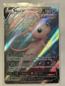 Pokemon Mew V 250/264 Fusion Strike Holo Ultra Rare Full Art NM 2021 Swsh - Image 1