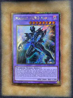 Yugioh Masked HERO Anki PGL2-EN011 Gold Secret Rare 1st Ed NM - Image 1