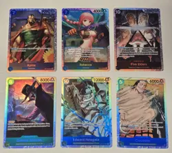 One Piece TCG Lot Of SR Cards English Mihawk Five Elders Crocodile - Image 1