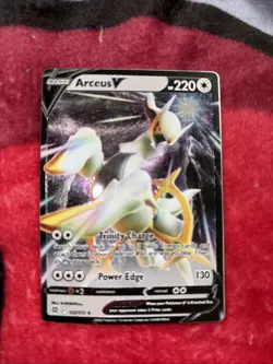 METAL Arceus V 122/172 Brilliant Stars Ultra Rare Promo Pokemon Card - Image 1