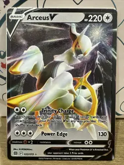 Pokemon Arceus V 122/172 UPC Promo Sword & Shield Brilliant Stars METAL Card NM - Image 1