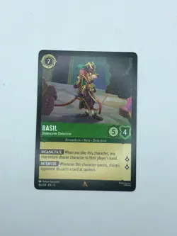 Disney Lorcana Reign of Jafar - Basil Undercover Detective 86/204 Non Foil Rare - Image 1