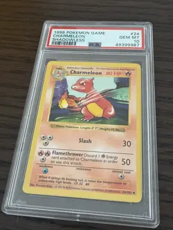 1999 Pokemon Base Set Charmeleon Shadowless Card #24/102 PSA 10 Gem Mint - Image 2