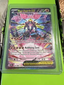 Pokemon Mega Zygarde EX Full Art Holo Rare Dragon Card 120/088 Perfect Order - Image 1