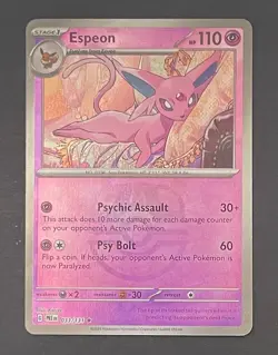 Pokemon Card Espeon 033/131 Master Ball Pattern Prismatic Evolutions - Near Mint - Image 1