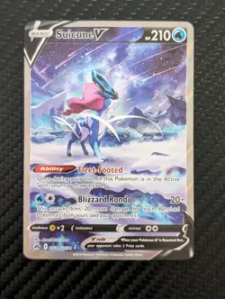 Suicune v Crown Zenith Galarian Gallery Holo Ultra Rare Card GG38 GG70 Nm - Image 1