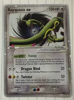 Pokemon Rayquaza ex 039 Nintendo Promo Holo Basic Card 100 HP English EX - Image 1