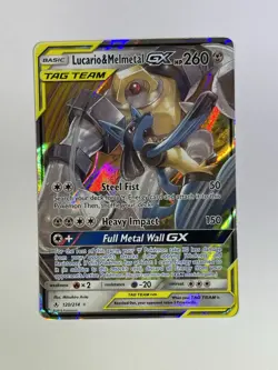 Lucario & Melmetal GX 120/214 Unbroken Bonds NM Ultra Rare Pokemon Card - Image 1