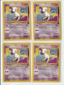 lot of (4) Pokemon -MEW- #8 Black Star PROMO Cards League Movie Set -MINT! - Image 1