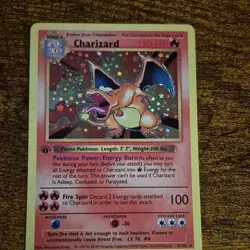 Charizard 1st Edition Holo Base Set Stage 2 120 HP 4/102 Pokemon Card - Image 1