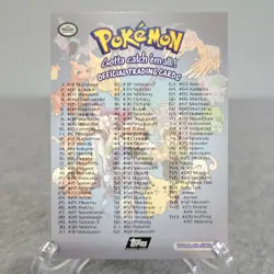 Pokemon Non-Holo 1999 NINTENDO TOPPS TV Animation Edition Character List Card - Image 2