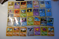 28 Card Pokemon card lot english, Damaged, Holo, common, 1st ed. Raichu, gym - Image 1