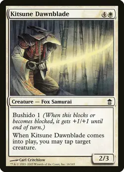 1x Kitsune Dawnblade - NM English MTG - Saviors of Kamigawa - Image 1
