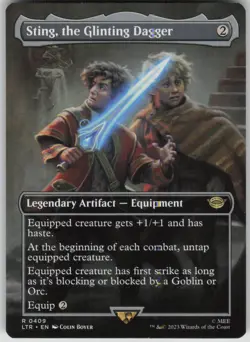 MTG TCG Sting, the Glinting Dagger (Borderless) R The Lord of the Rings 409 - Image 1