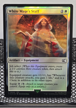 MTG, White Mage's Staff (FOIL), C, Final Fantasy, FIN, NM/MINT, 042 - Image 1