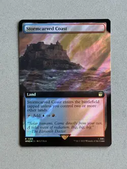 Stormcarved Coast #1109 SURGE FOIL (Extended Art) Rare Land MTG Doctor Who - NM - Image 1
