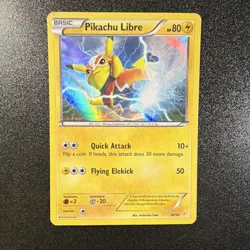 Pokemon TCG Pikachu Libre 30/30 XY Trainer Kit 2016 Holo Promo Basic 80HP - Image 1