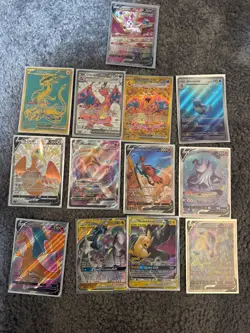 pokemon card lot charizard, SIR, full arts and more - Image 1