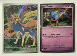 Zacian 100/094 Pokemon TCG Card Phantasmal Flames Full Art (+Bonus Card) - Image 1