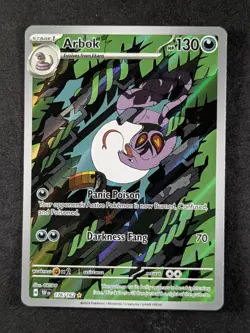 2024 Pokemon ARBOK #176/162 Temporal Forces Illustration Rare Full Art ENG - Image 1