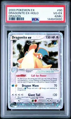 Dragonite Ex Holo #90 Dragon 2003 Pokemon - PSA 4 (MK) - Image 1