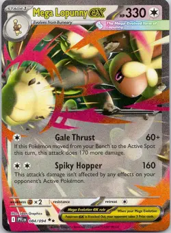 Mega Lopunny ex 084/094 Double Rare Phantasmal Flames Pokemon Near Mint - Image 1