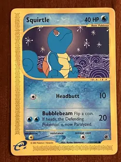 Squirtle 132/165 Non Holo Expedition E-Reader Pokemon - Image 1