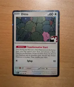 Ditto 132/165 Play! Pokemon Prize Pack Cosmo Holo Near Mint NM - Image 1