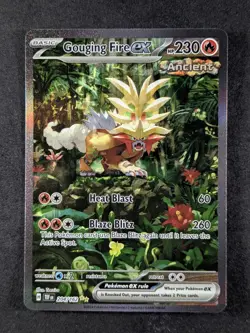 2024 Pokemon GOUGING FIRE EX #204/162 Temporal Forces SIR Full Art ENG - Image 1